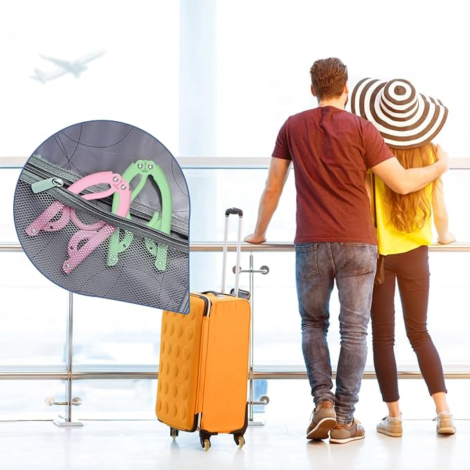 36 Pcs Travel Hangers Portable Foldable Travel Hanger Organizer, Plastic Cruise - Image 5
