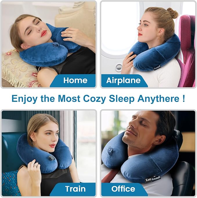 Inflatable Neck Pillow Airplane, Comfortable Inflatable Travel Neck Pillows - Image 5