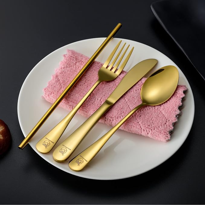 Boulder Bee | Travel Utensils Set | Reusable Camping Cutlery Set | Stainless - Image 4