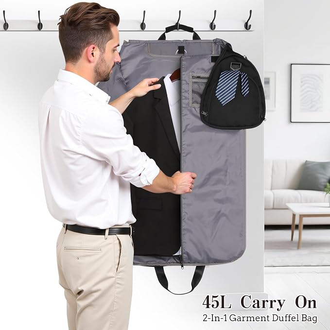 Garment Duffle Bags for Travel, Carry On Garment Duffel Weekender Bag 45L | - Image 7