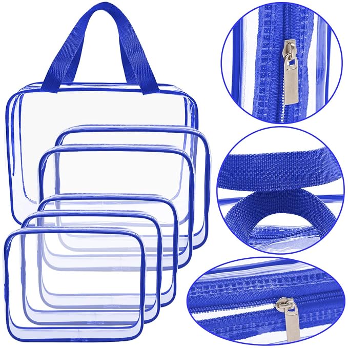 APREUTY Clear Makeup Bags, TSA Approved 6Pcs Cosmetic Makeup Bag Set Clear PVC - Image 4