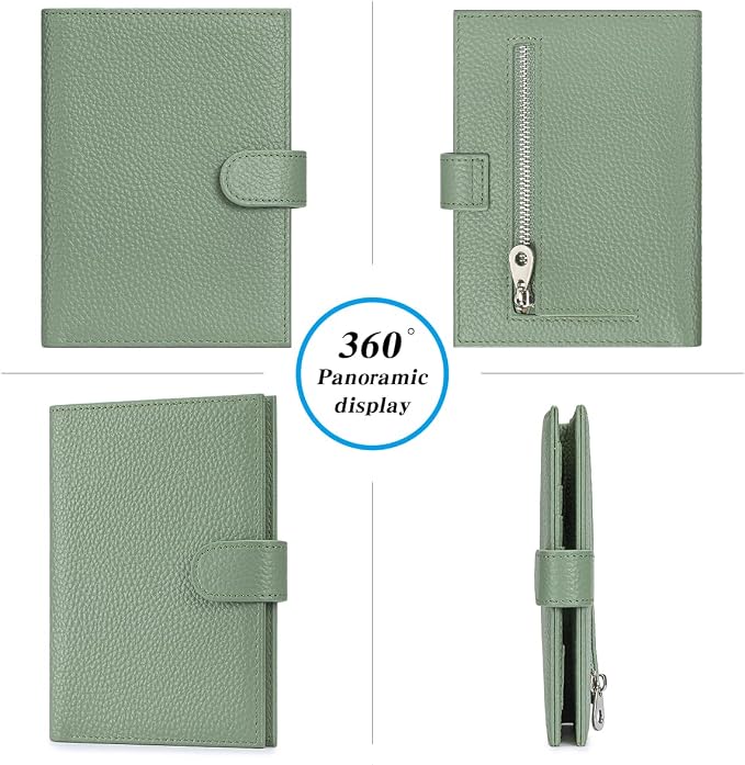 Passport Holder for Travel Women RFID Blocking Genuine Leather Passport Wallet - Image 6