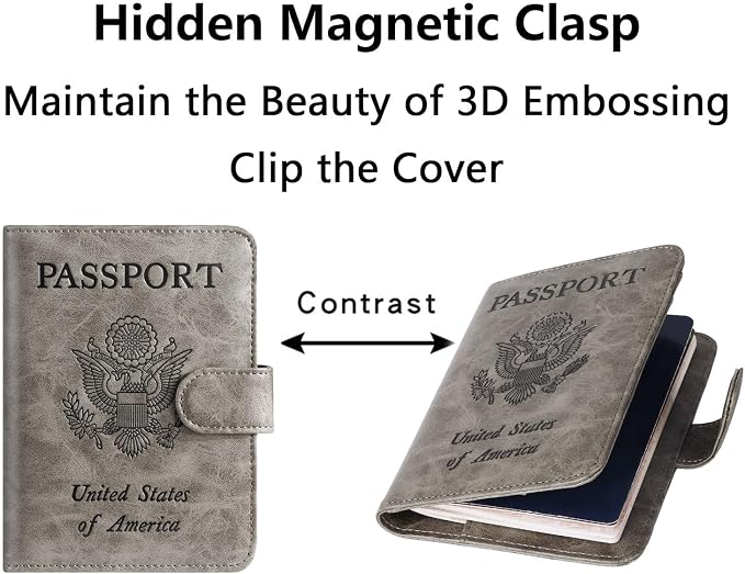 Airtag Passport Holder Cover Wallet RFID Blocking Leather Case Travel - Image 6