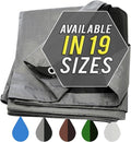 Trademark Supplies Tarp Cover Silver/Black Heavy Duty Thick Material, Waterproof by Trademark+Supplies