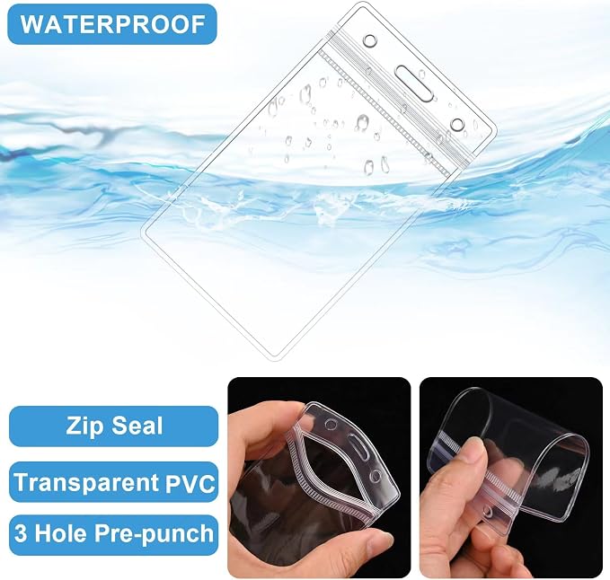 50 Pcs Clear Luggage Tags Bag Tags Holder Identification ID Card Badge Holder - Image 4