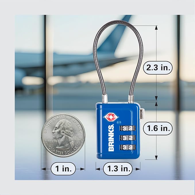 Brinks TSA Accepted Indicator Luggage Lock, Ressetable Combination, New More - Image 5