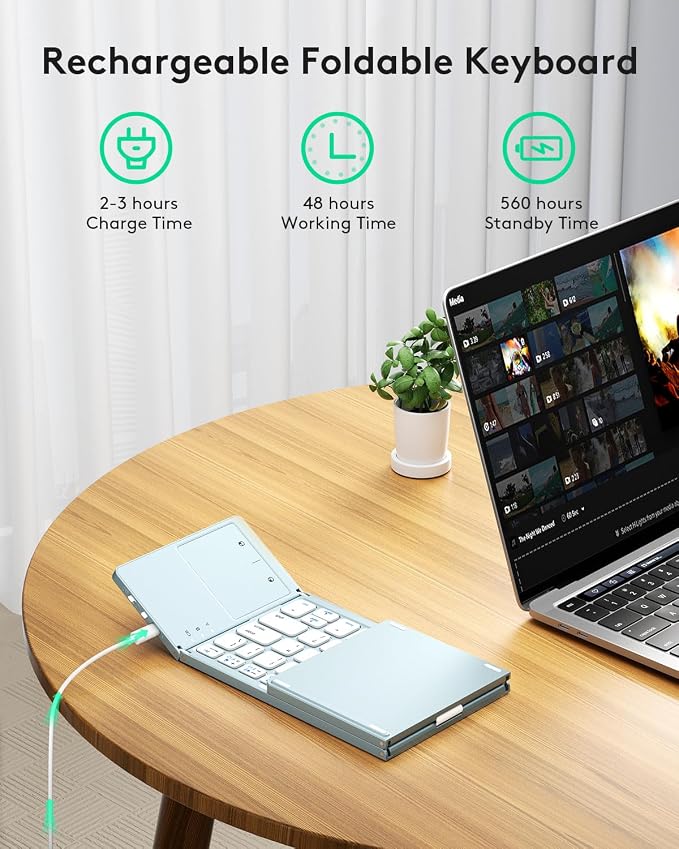 Samsers Multi-Device Foldable Bluetooth Keyboard - Image 4