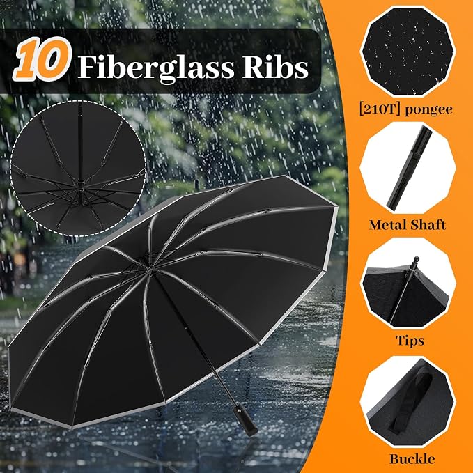 Travel Umbrella Superior, Beautiful & Compact, Large Strong but Light Portable - Image 3