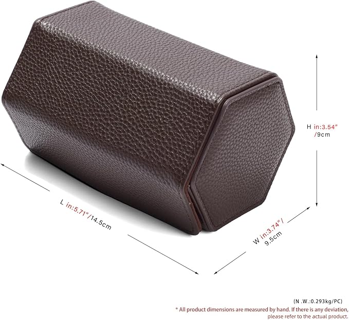 Oirlv Luxury Hexagonal Leather Watch Travel Case Watch Organizer Case - Image 8