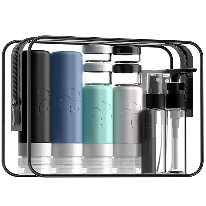 INSFIT Travel Bottles for Toiletries 23pack, TSA Approved Travel Size Toiletries by INSFITPortableTravelBottles