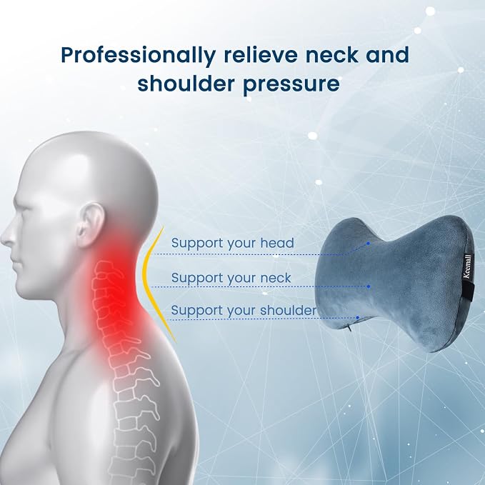 Inflatable Car Neck Pillow Driving, Blow Up Car Headrest Pillow - Image 3