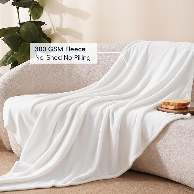 PHF Ultra Soft Fleece Throw Blanket, No Shed No Pilling Luxury Plush Cozy - Image 3
