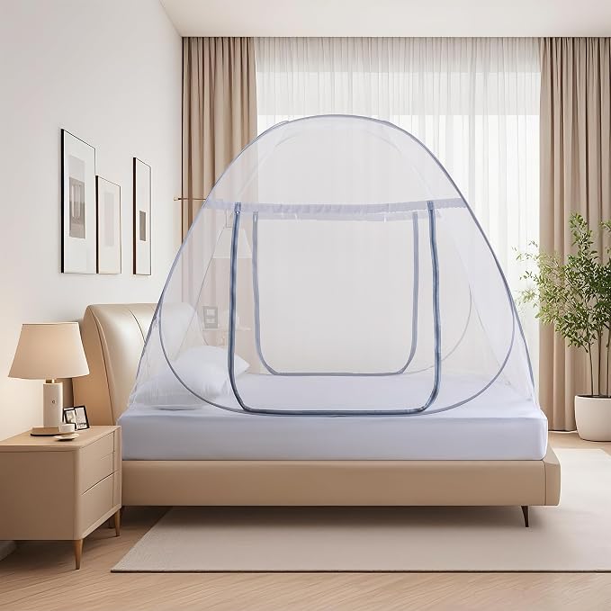 Pop-Up Mosquito Net Tent for Bed, Portable Folding Design Outdoor Camping Bed - Image 9