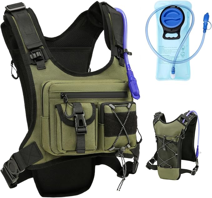 USA Original Patent Running Hydration Vest Backpack, Lightweight Chest Pack by CriuageDirect
