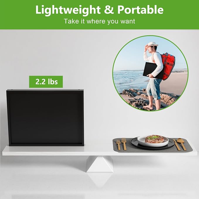 Bed Tray Table with Folding Legs, Bamboo Breakfast in Bed - Image 6