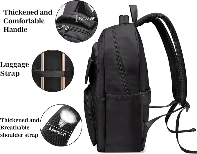 FOXLOVER Travel Laptop Backpack, Anti-Theft Slim Business Backpack, School - Image 3