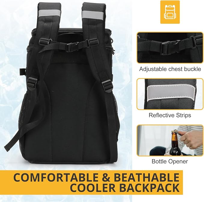 Tactical Backpack Cooler, Soft Lightweight Leakproof Cooler Backpack, Insulated - Image 7