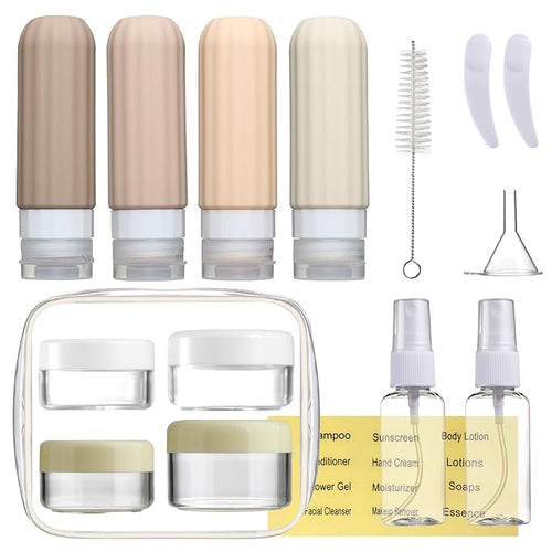 16 Pack Travel Bottles Set for Toiletries, Leakproof Travel Containers for by Mrsdry