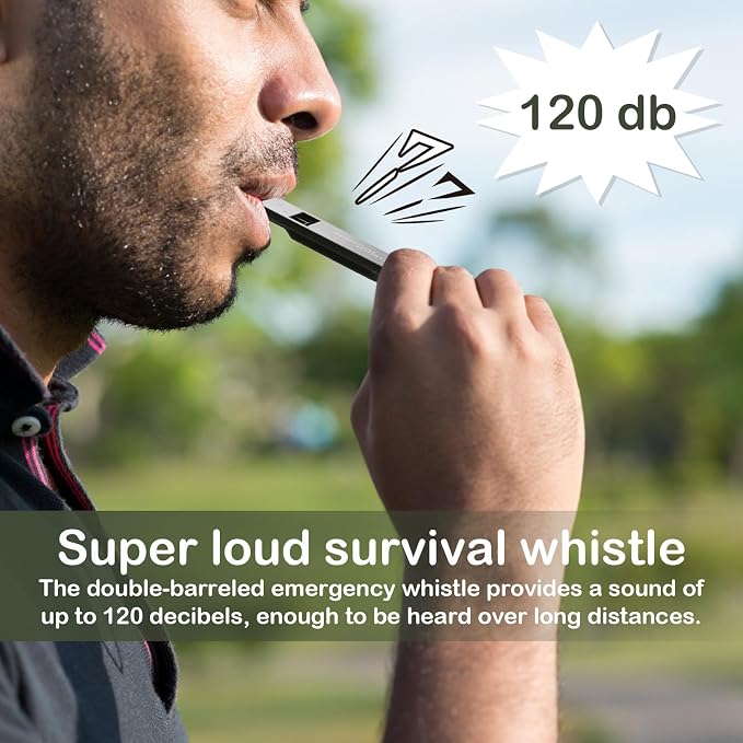 120 dB Emergency Whistles for Teachers, Flat Self Defense Safety Whistle - Image 2