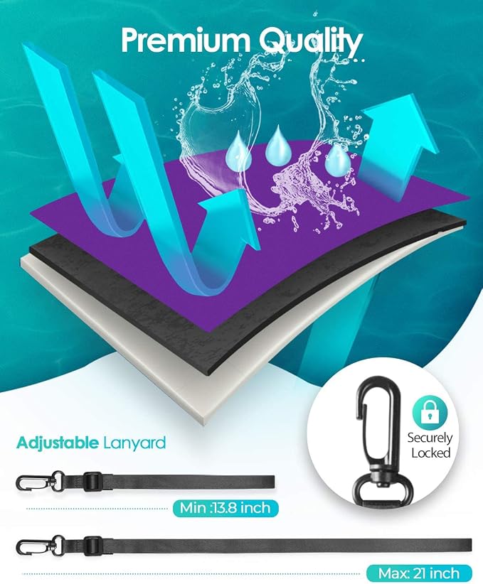 Hiearcool Universal Waterproof Phone Pouch, Dry Bag Compatible - Image 3