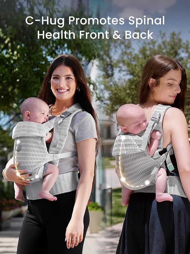 Grownsy Baby Carrier Newborn to Toddler, Ergonomic & Cozy Wraps - Image 4