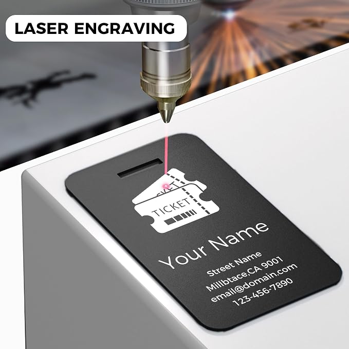 Personalized Luggage Tags, Custom Luggage Tags 4 Pack TSA Approved Double Sided - Image 3