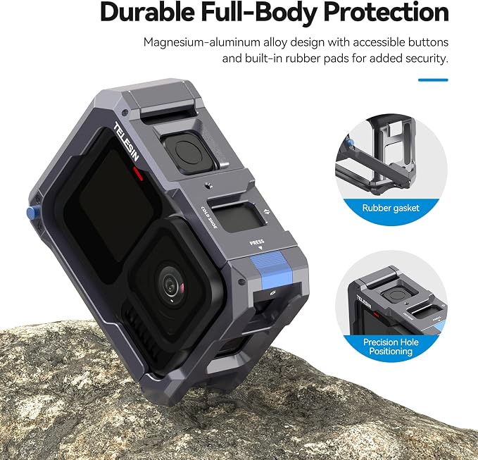 TELESIN Upgraded Aluminum Alloy Cage Frame Housing - Image 7
