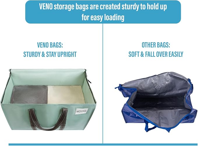 VENO 10 Pack Moving Bags, Heavy Duty, Moving Boxes Alternative, Packing Storage - Image 4