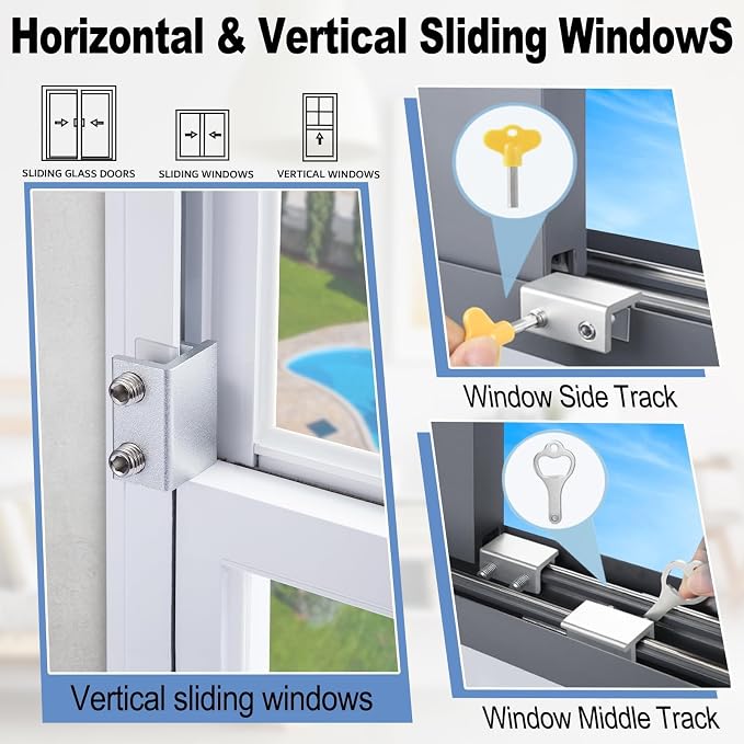 Sliding Window Locks, for Horizontal Sliding Windows, Window Security Lock - Image 3