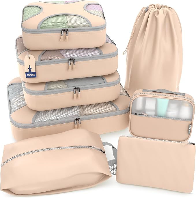 Shacke Premium 8 Packing Cubes Set by Shacke
