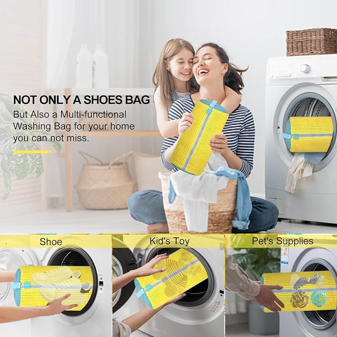 Shoe Bag for Washing Machine 2PCS, Reusable Laundry Shoe Bag for Washer & - Image 7