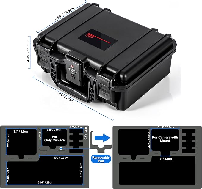 Case Organizer for GoPro Hero 13, Lockable TSA Dual Layer Waterproof Hard - Image 7