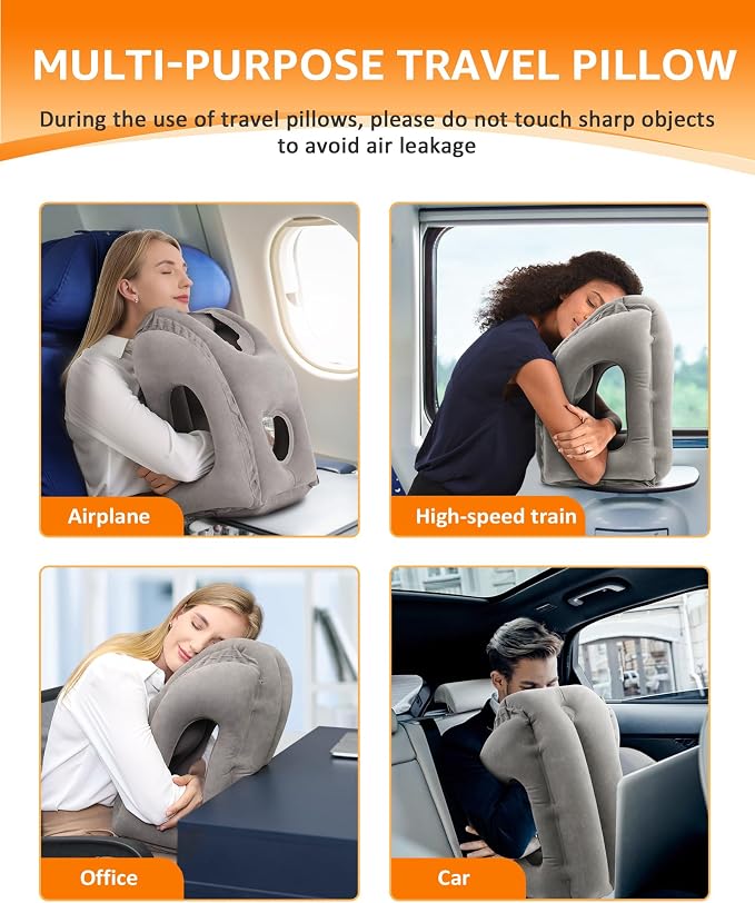 Sunany Travel Pillow, Inflatable Neck Pillow Used - Image 7