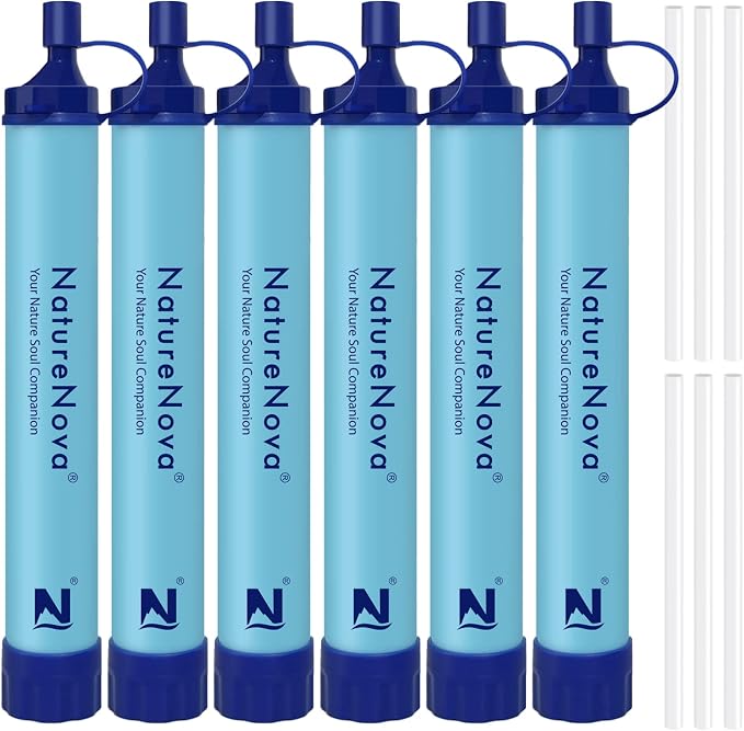 Personal Water Filter Straw Outdoor Portable Filtration Emergency Survival Gear by NatureNovaProducts