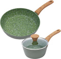 Nonstick Cookware Set, 2-Piece Non-Toxic Coated 10.25 Inch Frying Pan & Saucepan by Unknown