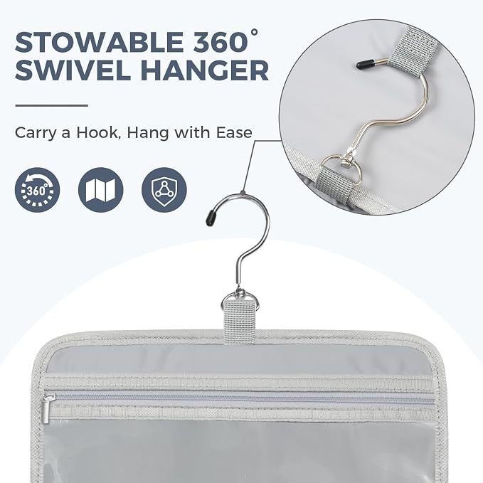 Toiletry Bag For women, Portable Hanging Organizer, 4 Leakproof Compartment for - Image 3