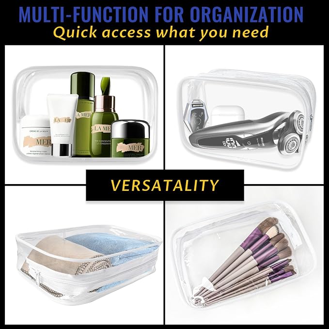 16 Pieces Clear Makeup Bags Bulk, TSA Approved Toiletry Bag - Image 5