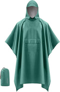 iCreek Hooded Rain Poncho with Pocket Waterproof Lightweight Unisex Raincoat by iCreekoutdoor