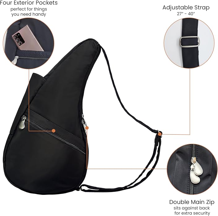 AmeriBag 17" Microfiber Crossbody Sling Healthy Back Bag - Image 3