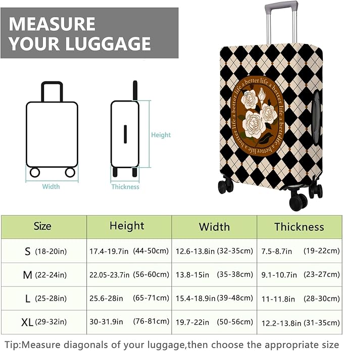 Travel Luggage Cover Suitcase Protector Fits 18-32 Inch Wheel Covers - Image 6