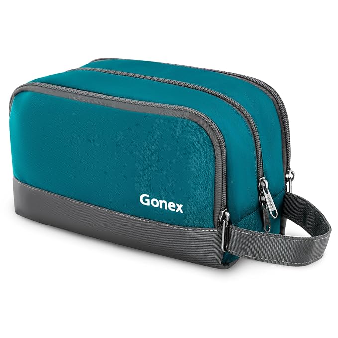 Gonex Travel Toiletry Bag Nylon, Dopp Kit Shaving Bag Toiletry Organizer by Gonex