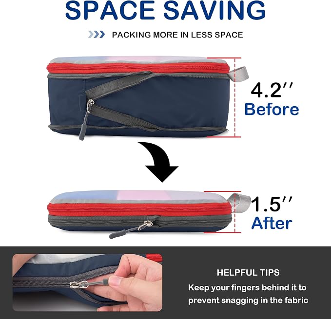 Cipway Compression Packing Cubes Mesh, Lightweight Luggage Organizer Bags - Image 3