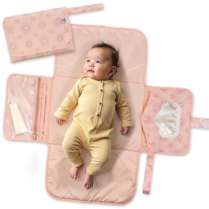 Tiny Twinkle Portable Diaper Changing Pad | Foldable Waterproof Changing Mat | by TinyTwinkle