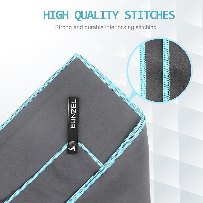 Eunzel 2 Pack Quick Dry Camping Towel, Microfiber Travel Towel 3 Size at 1 Pack - Image 3