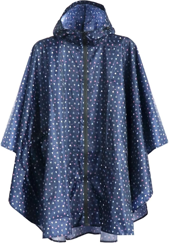 ANYOO Waterproof Rain Poncho Lightweight Reusable Hiking Hooded Coat Jacket by Anyoo
