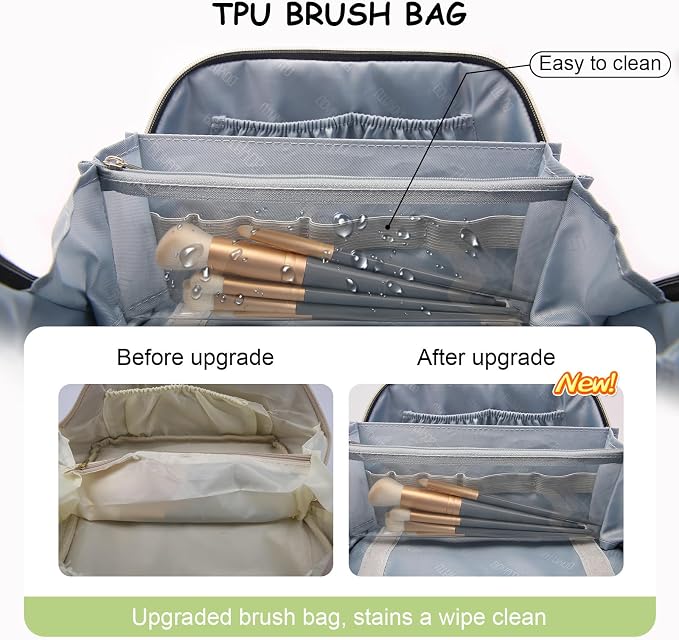 Travel Makeup Bag Organizer Cosmetic Bag: 3 Pcs Set Make up Bags - Image 3
