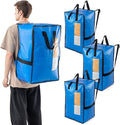 TAILI 4 Pack Blue Moving Bags w/Adjustable Backpack Straps, Moving Supplies by TAILI