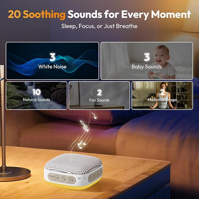 Portable Sound Machine for Travel, Mini Noise Machine - Image 5