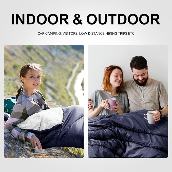 Sleeping Bags for Adults Cold Weather, Waterproof, Lightweight Camping Sleeping - Image 8