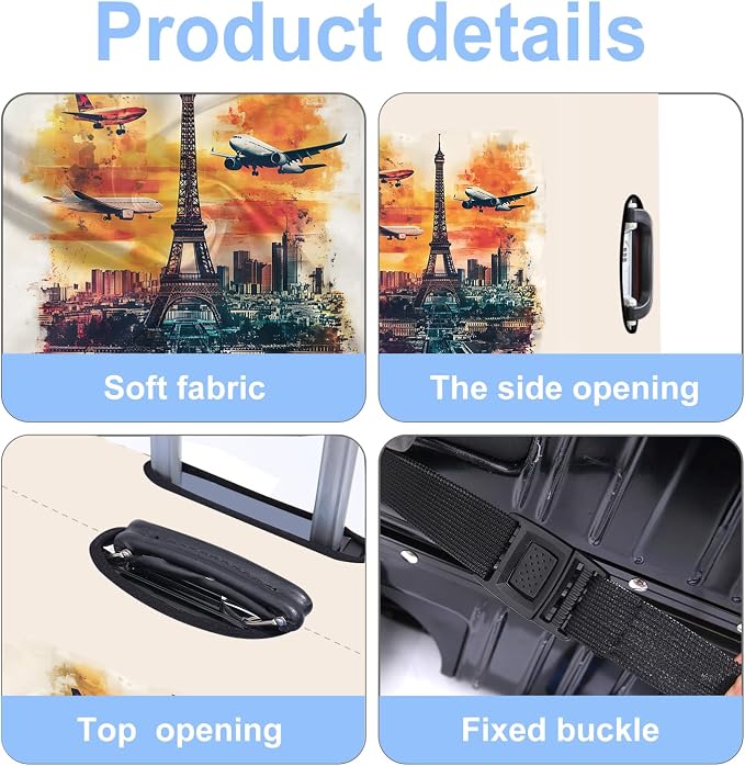 Luggage Cover Washable Suitcase Protector Anti-scratch Suitcase cover Fits - Image 3